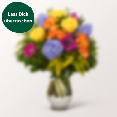 Überraschungs-Strauß mit Vase Überraschungs-Strauß mit Vase