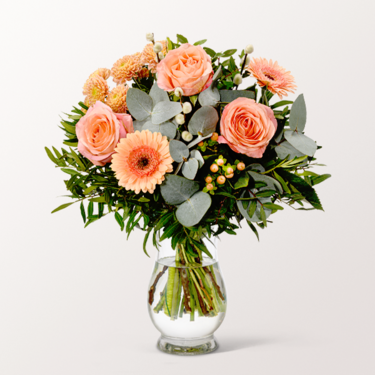 Flower Bouquet Morgentau with vase