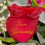 Flower Bouquet „Zum Geburtstag“ with vase & 3 Ferrero Giotto