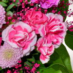 Blumenstrauß Schöner Sommer mit Vase & Ferrero Giotto 3er