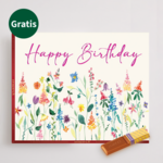 Geburtstag-Set mit Vase