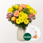 Blumenstrauß Sommerschönheit mit Vase & Ferrero Giotto 3er