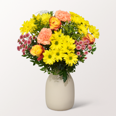 Flower Bouquet Sommerschönheit with vase & 3 Ferrero Giotto