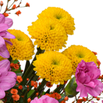 Blumenstrauß Sommergarten mit Vase & Ferrero Giotto 3er